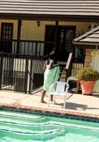 Black model Ana gets wet outdoors, Ana Foxxx (ana027) ATK Exotics: Ana Foxxx (Black model Ana gets wet outdoors)
