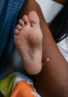 ATK Exotics: Krystal Blake (Ebony Krystal strips off her shorts)