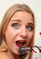 Sofia slides her glass dildo into her tight hairy muff, Sofi Goldfinger (sof032) ATK Petites: Sofi Goldfinger (Sofia slides her glass dildo into her tight hairy muff)
